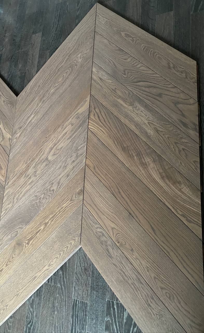 Инженерная доска Eparket Дуб Grey River натур лак французская елка 510×100×15